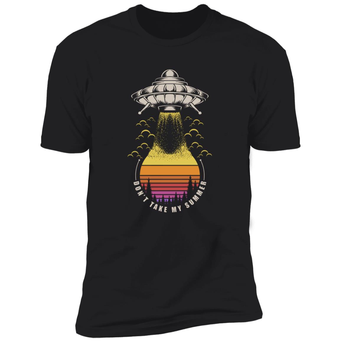 retro ufo take summer Premium Short Sleeve T-Shirt - Image 4
