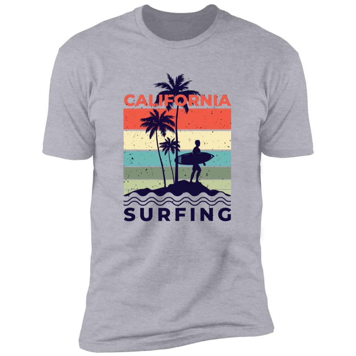 retro clifornia surfing2 Premium Short Sleeve T-Shirt