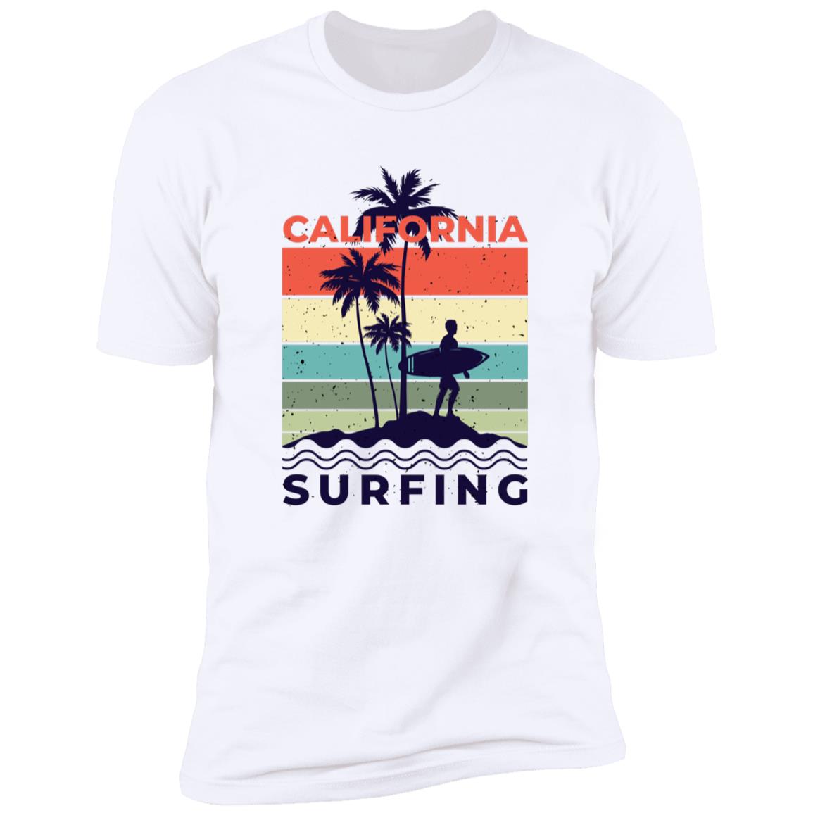 retro clifornia surfing2 Premium Short Sleeve T-Shirt - Image 3