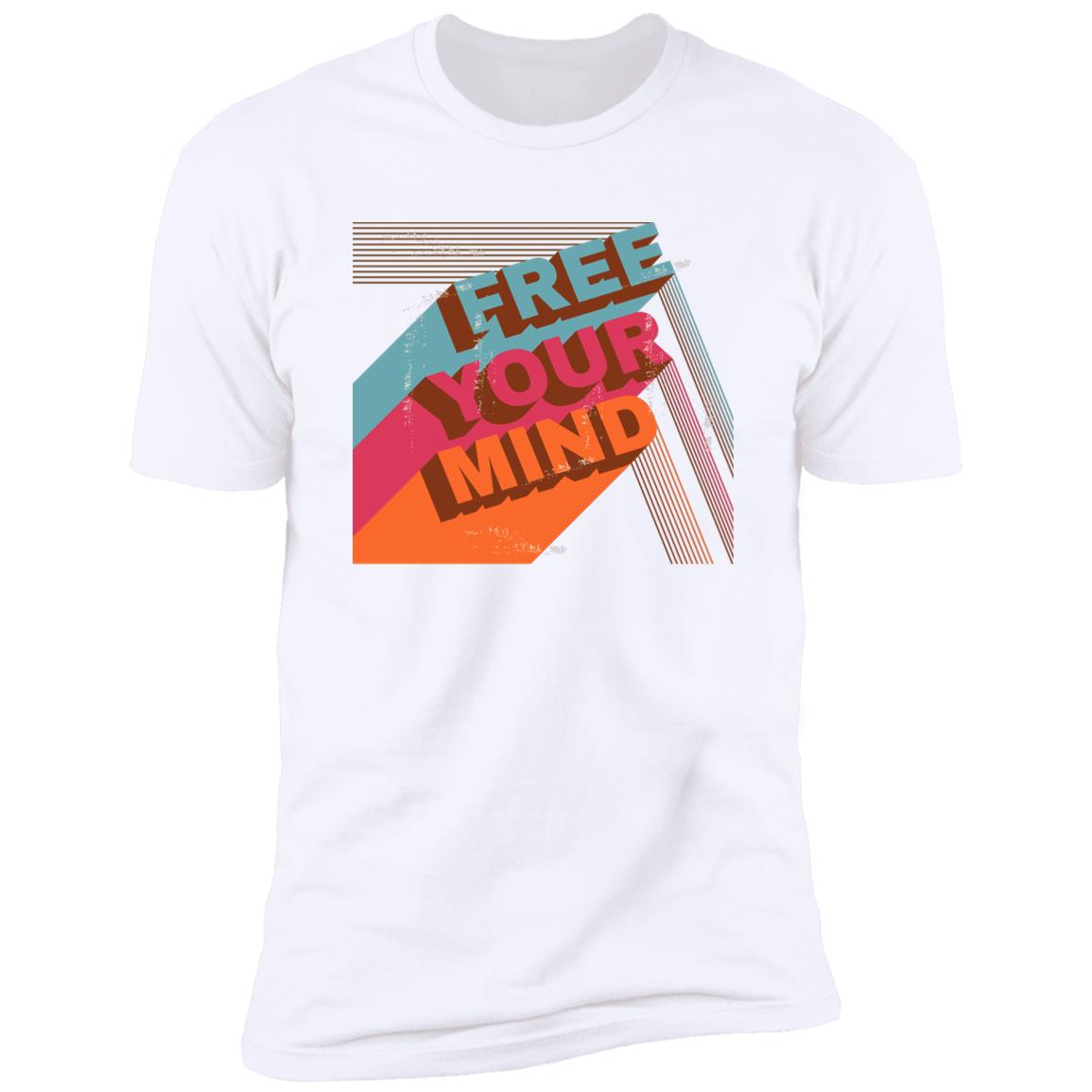 retro free your mind Premium Short Sleeve T-Shirt - Image 3