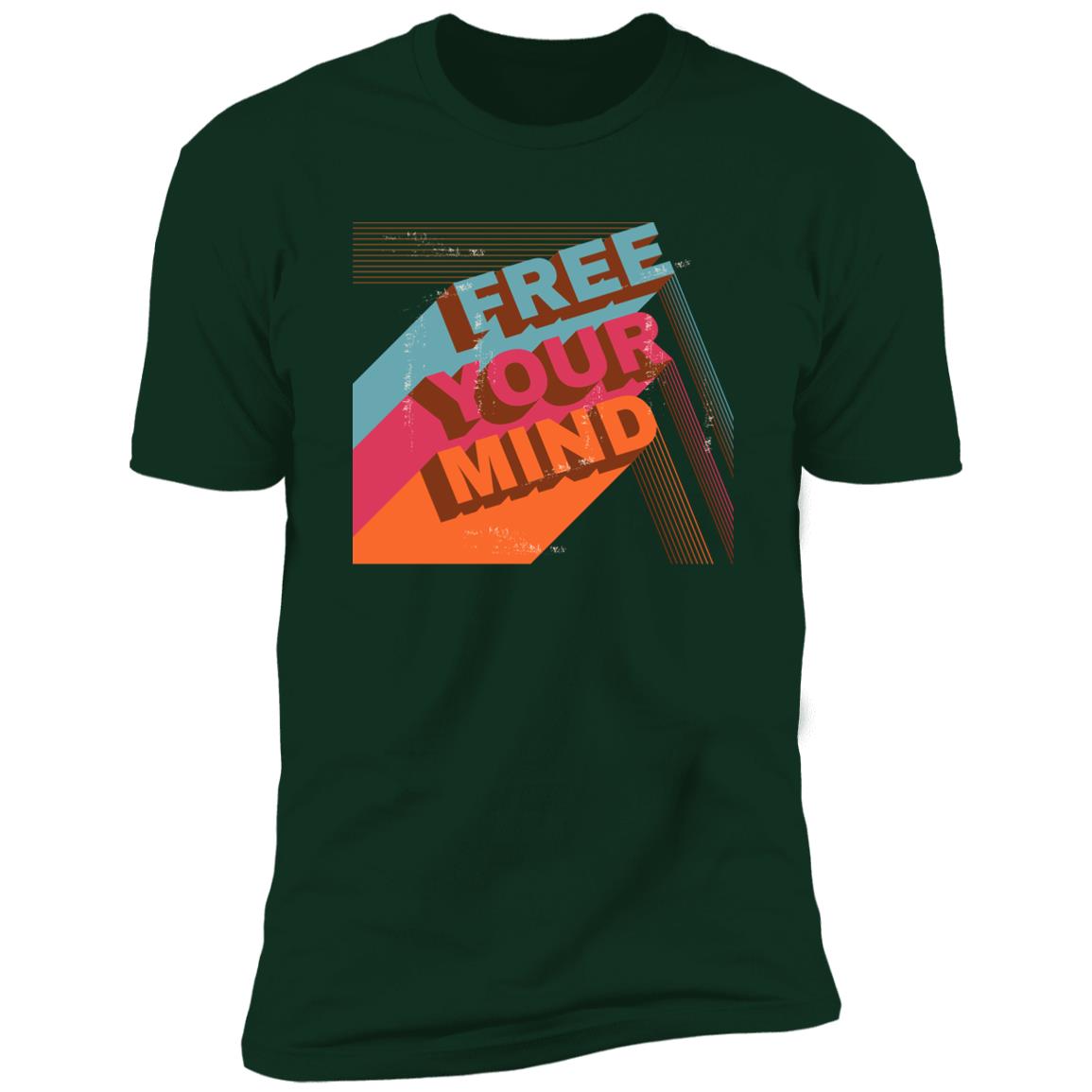 retro free your mind Premium Short Sleeve T-Shirt - Image 6