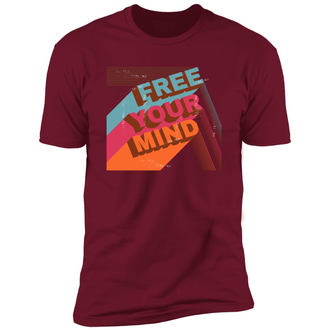 retro free your mind Premium Short Sleeve T-Shirt - Image 7