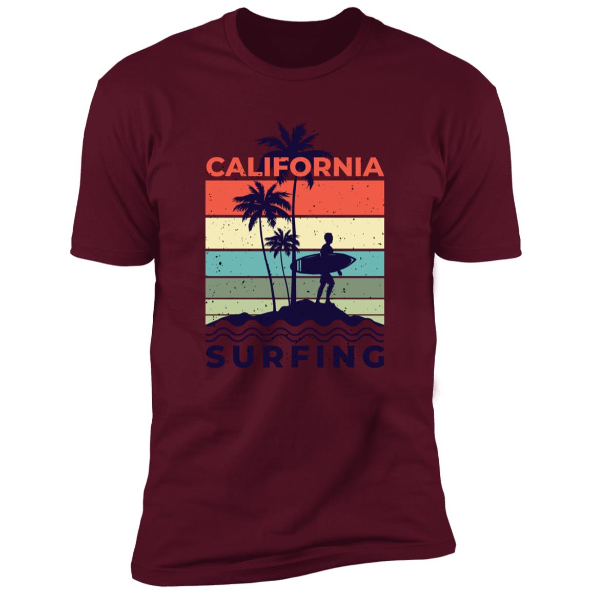 retro clifornia surfing2 Premium Short Sleeve T-Shirt - Image 5