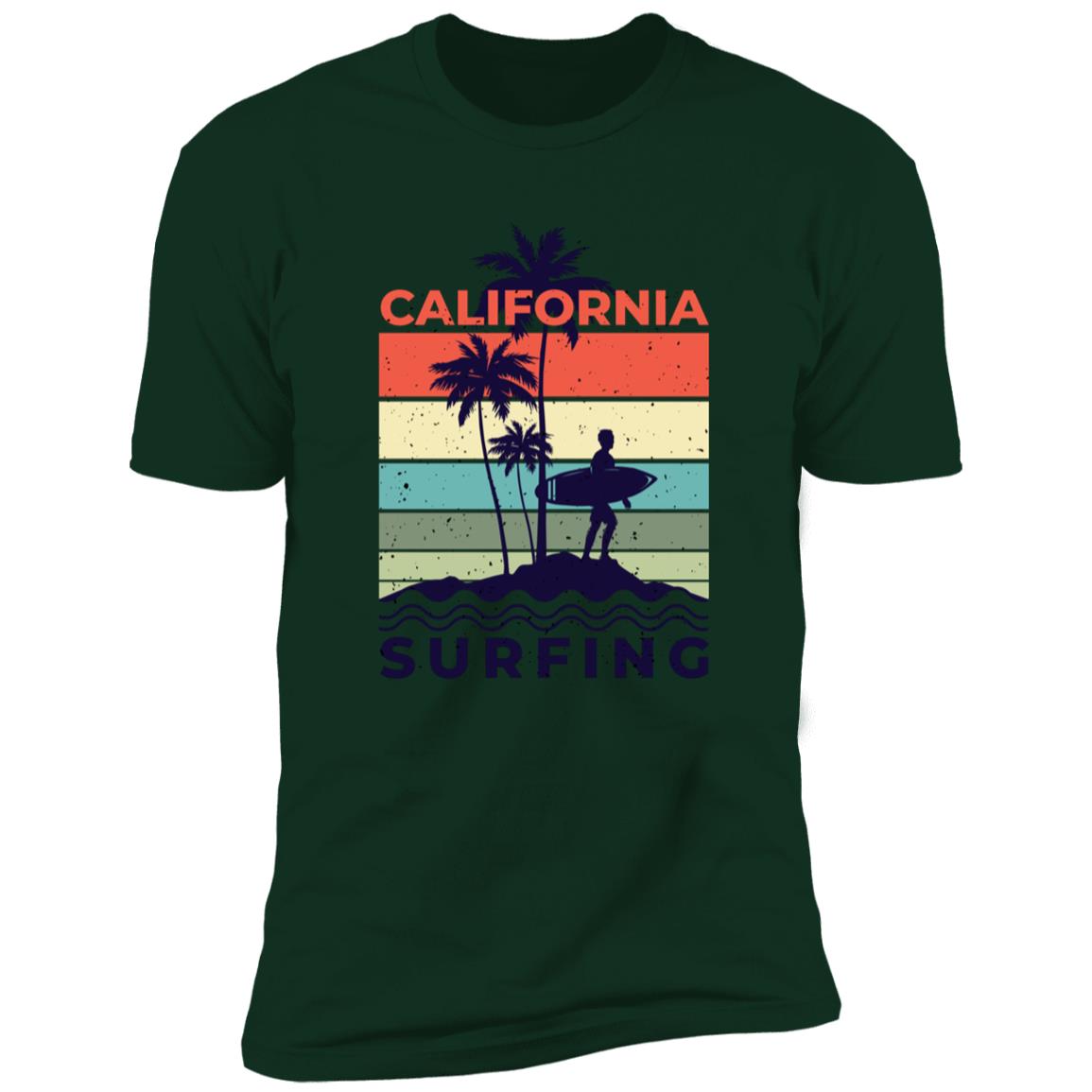 retro clifornia surfing2 Premium Short Sleeve T-Shirt - Image 6