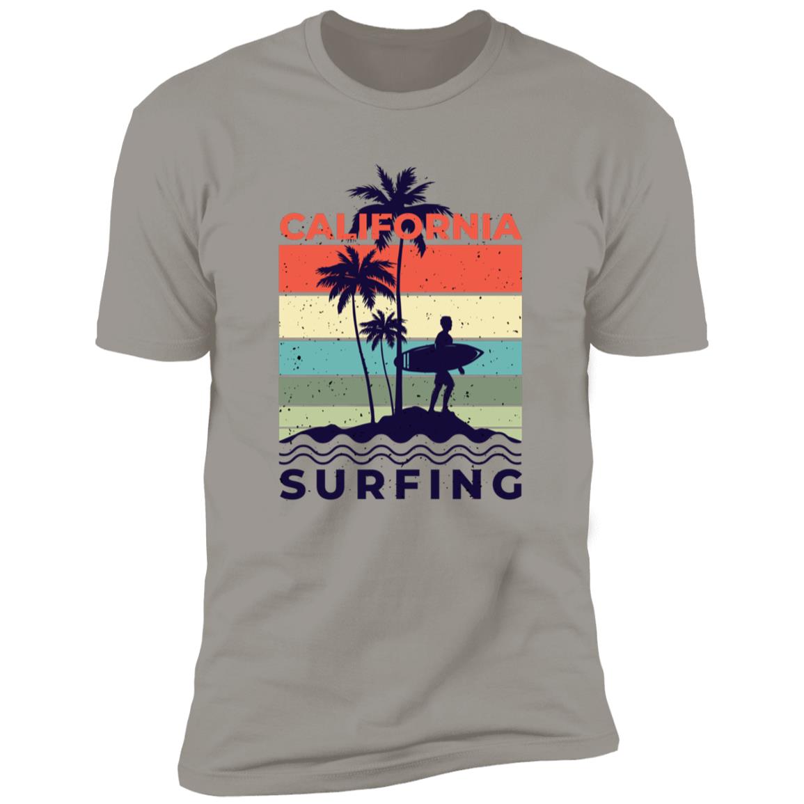 retro clifornia surfing2 Premium Short Sleeve T-Shirt - Image 10