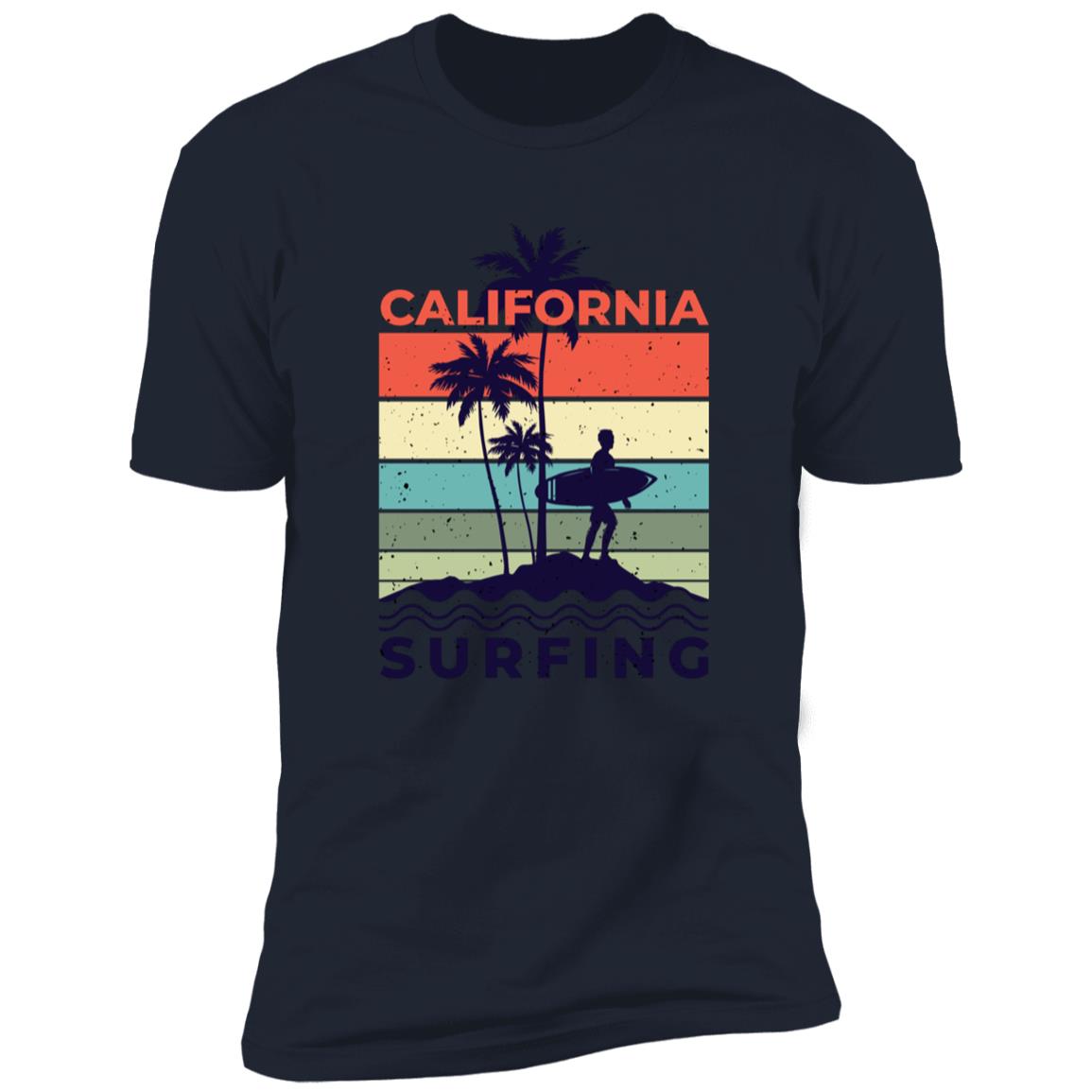 retro clifornia surfing2 Premium Short Sleeve T-Shirt - Image 11