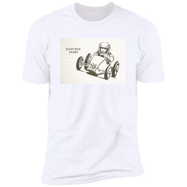 retro soap box derby Premium Short Sleeve T-Shirt - Image 3