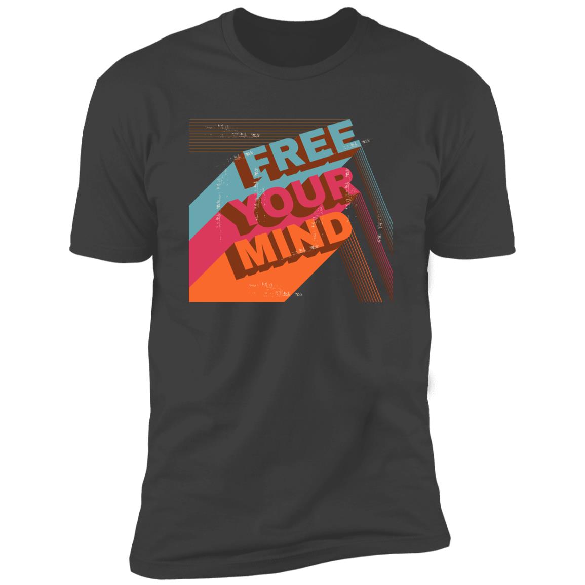 retro free your mind Premium Short Sleeve T-Shirt - Image 8