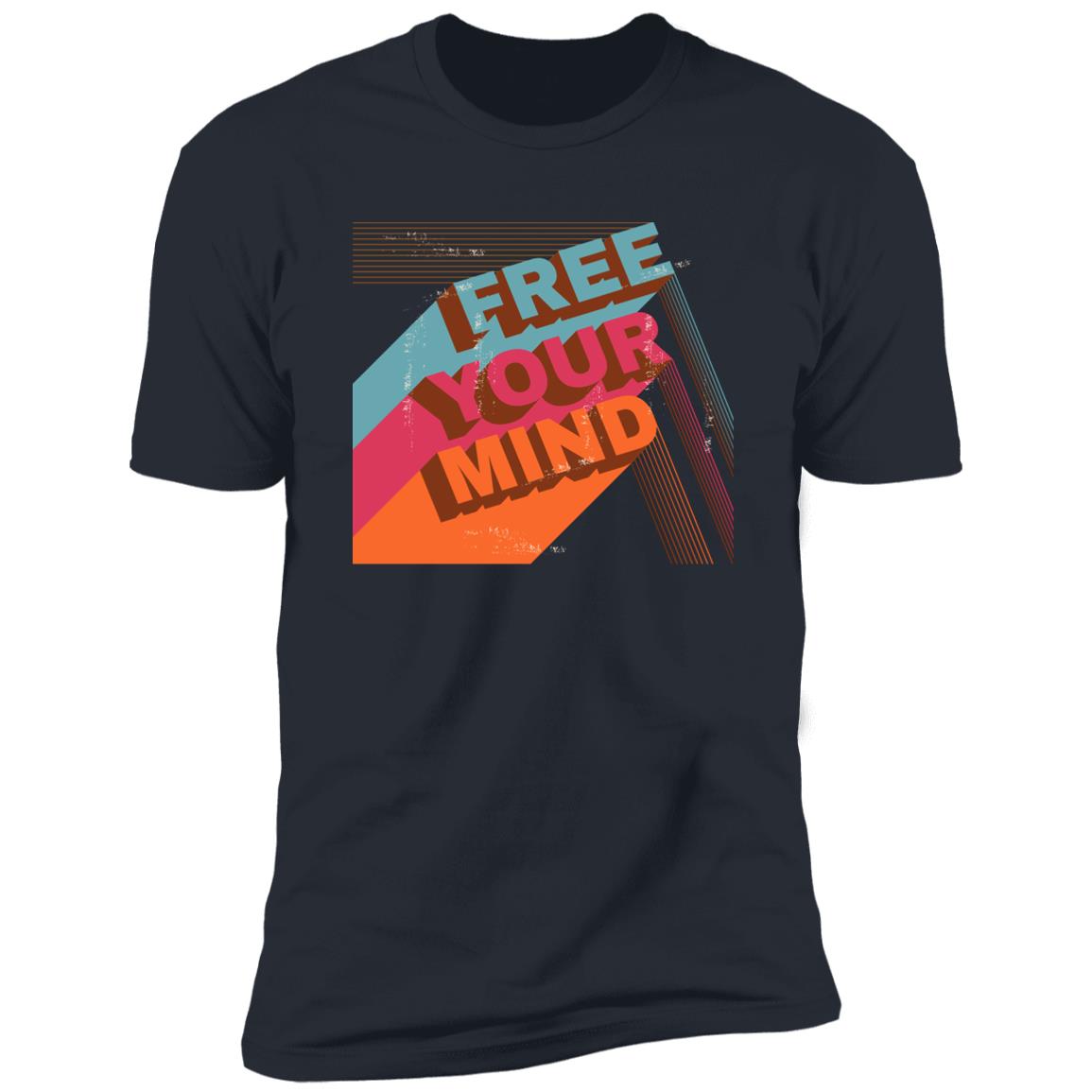 retro free your mind Premium Short Sleeve T-Shirt - Image 9