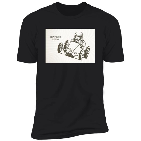 retro soap box derby Premium Short Sleeve T-Shirt - Image 4