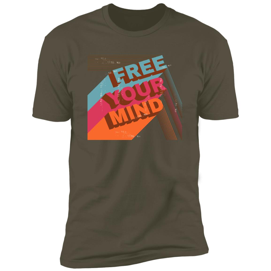retro free your mind Premium Short Sleeve T-Shirt - Image 12