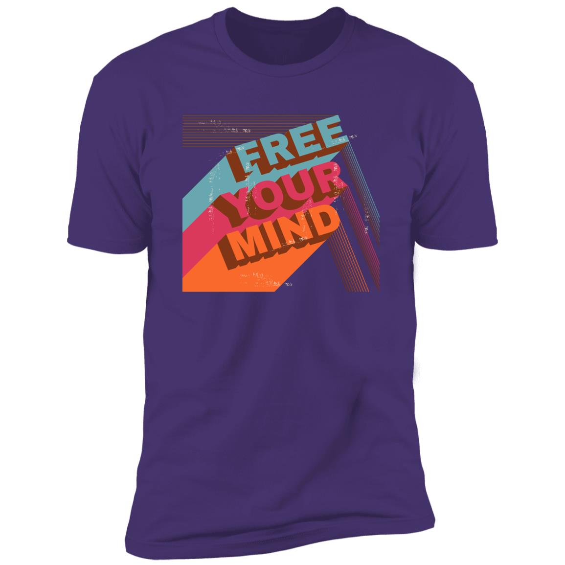 retro free your mind Premium Short Sleeve T-Shirt - Image 13
