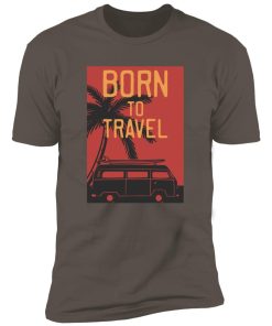Alternative view of retro born to travel Premium Short Sleeve T-Shirt