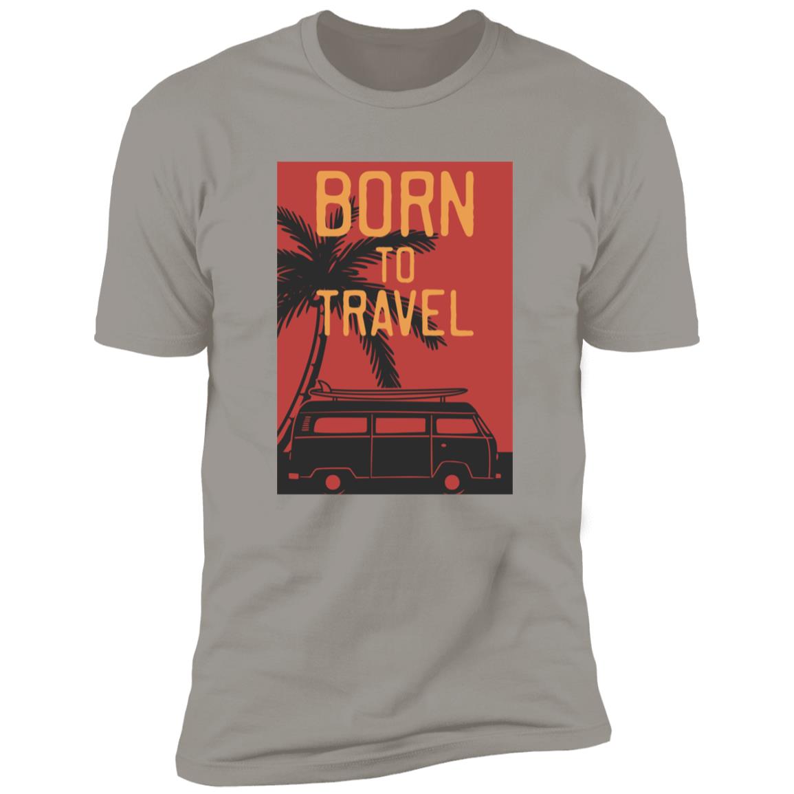 retro born to travel Premium Short Sleeve T-Shirt - Image 10