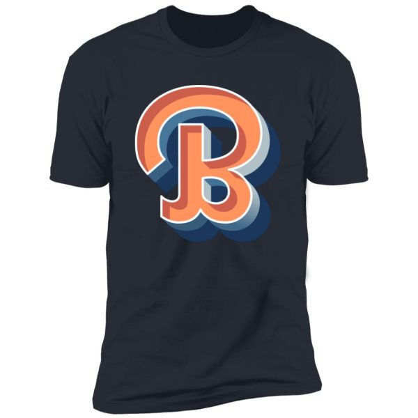 retro B cool script Premium Short Sleeve T-Shirt - Image 9