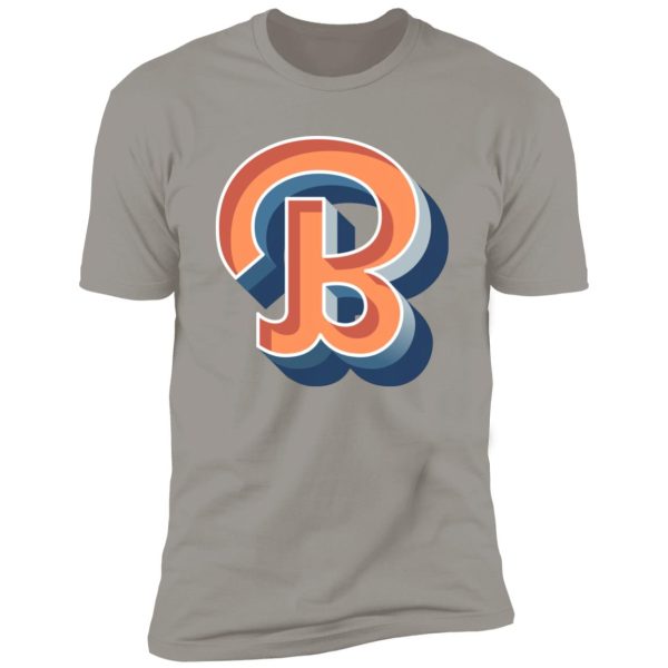 retro B cool script Premium Short Sleeve T-Shirt - Image 10