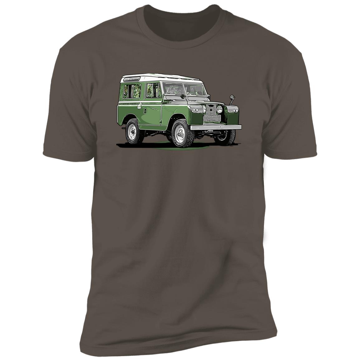 retro land rover Premium Short Sleeve T-Shirt - Image 2