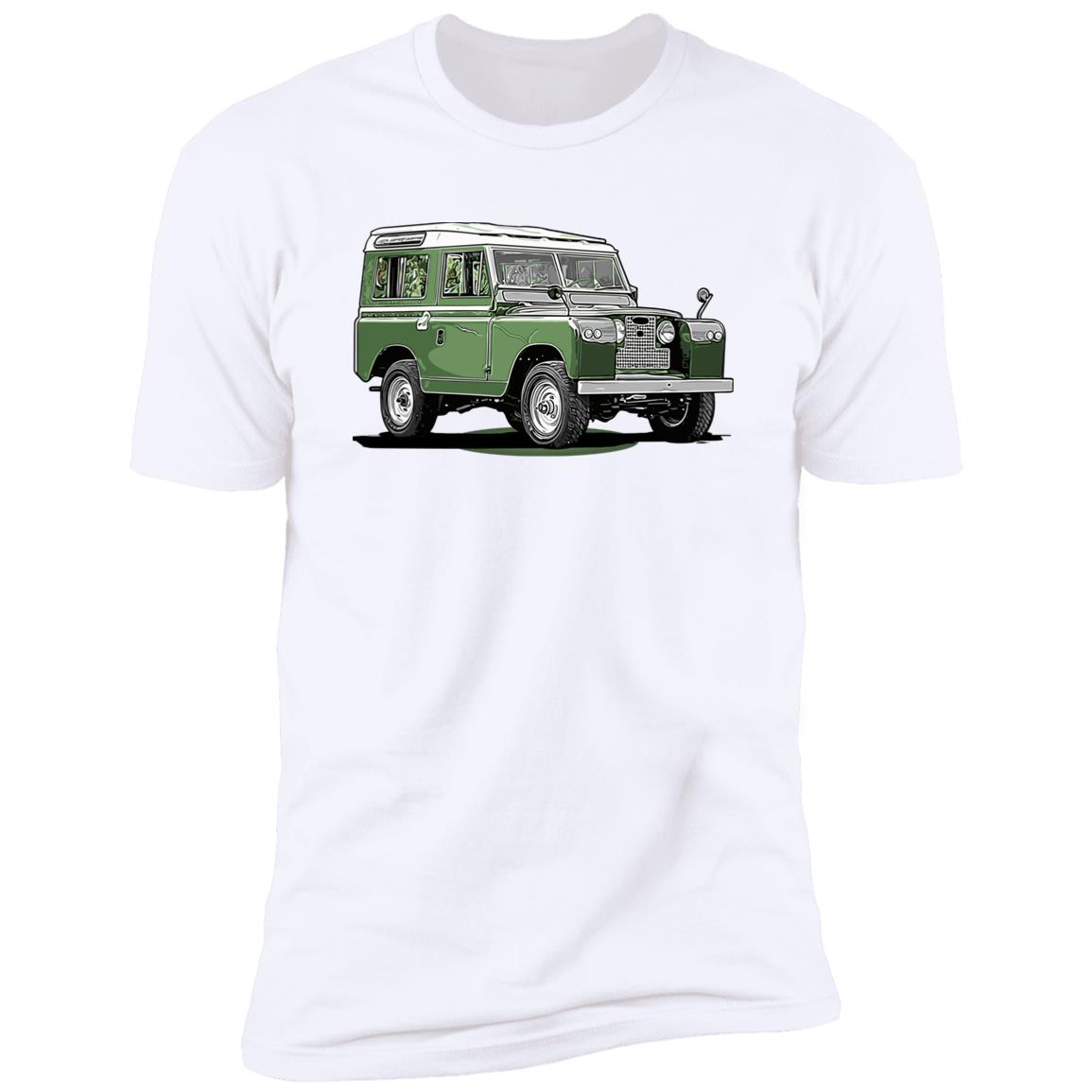retro land rover Premium Short Sleeve T-Shirt - Image 3