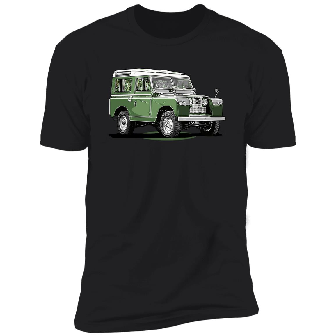 retro land rover Premium Short Sleeve T-Shirt - Image 4