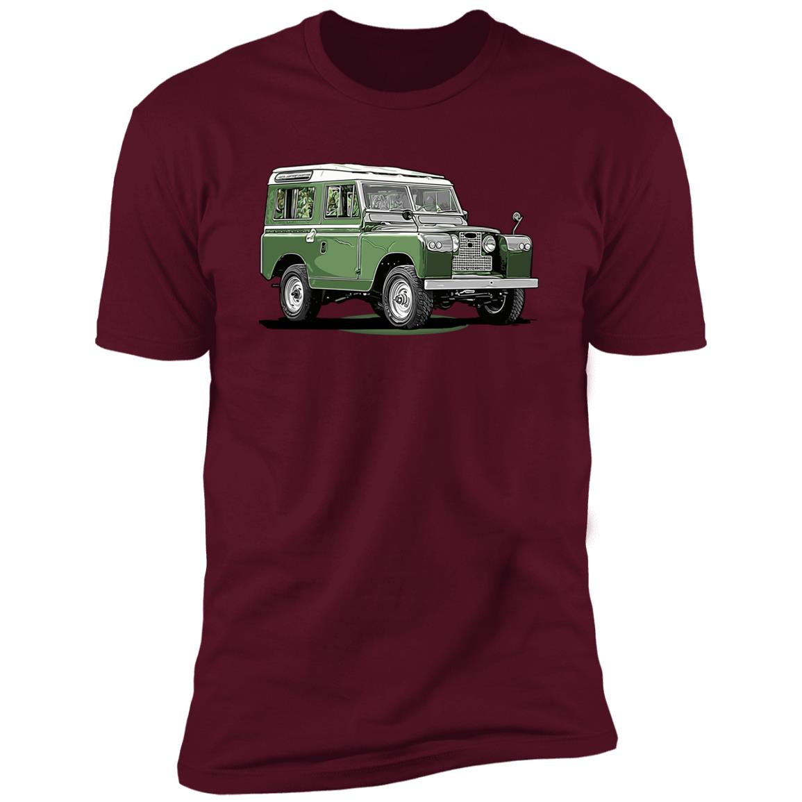 retro land rover Premium Short Sleeve T-Shirt - Image 5