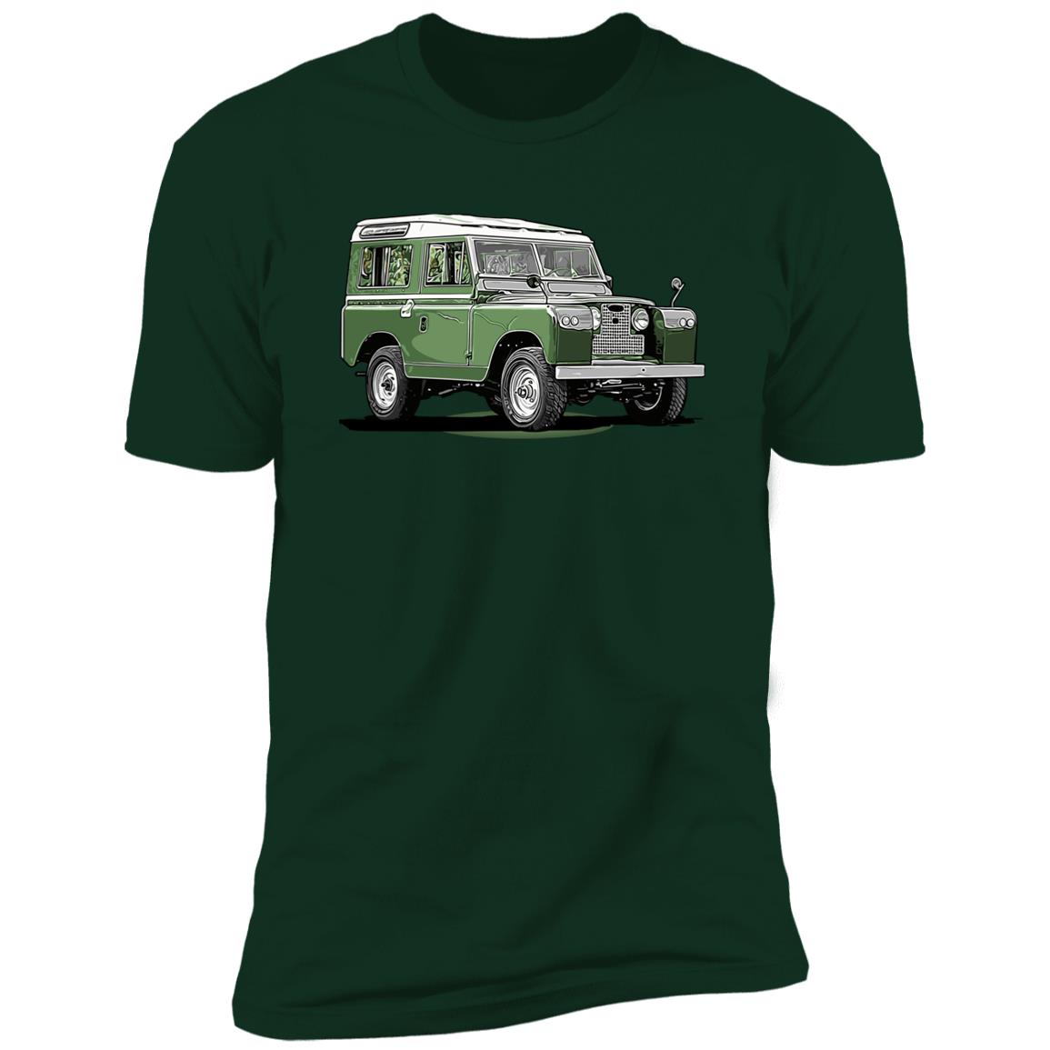 retro land rover Premium Short Sleeve T-Shirt - Image 6