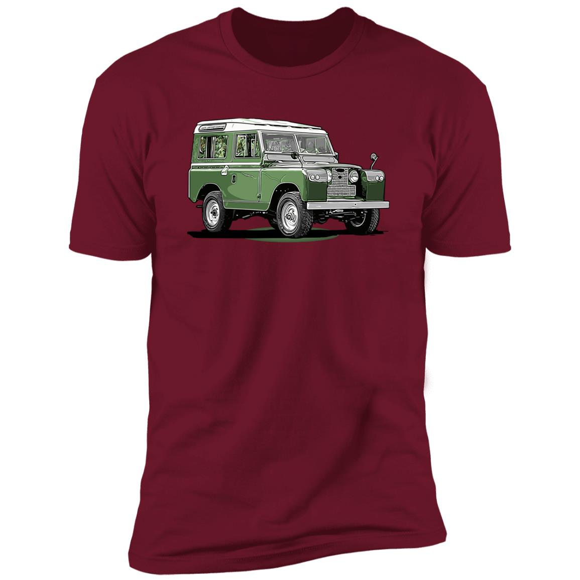retro land rover Premium Short Sleeve T-Shirt - Image 7