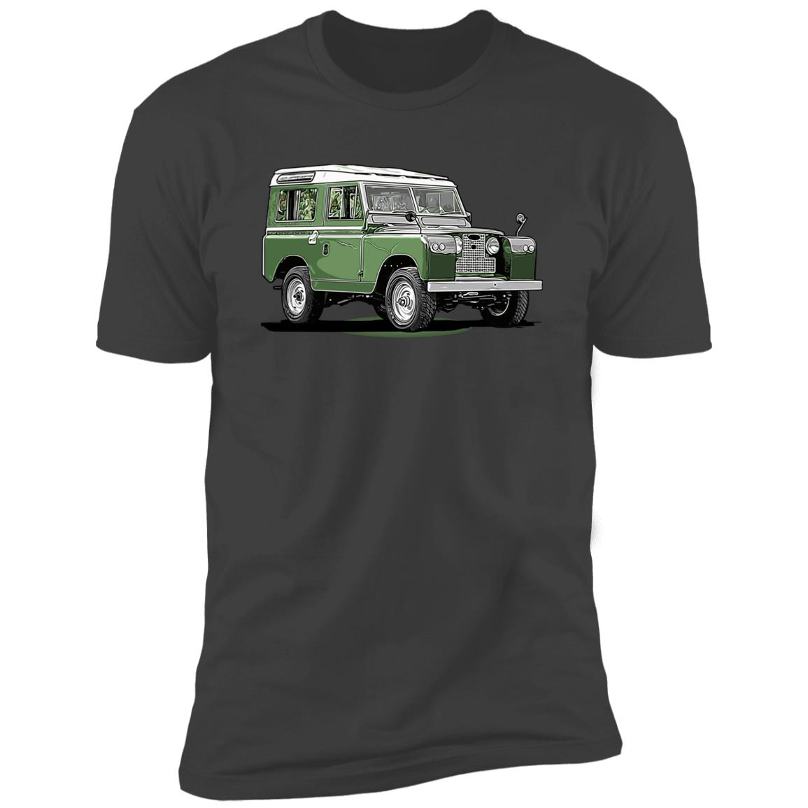 retro land rover Premium Short Sleeve T-Shirt - Image 8