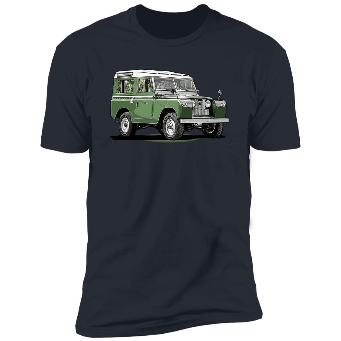 retro land rover Premium Short Sleeve T-Shirt - Image 9