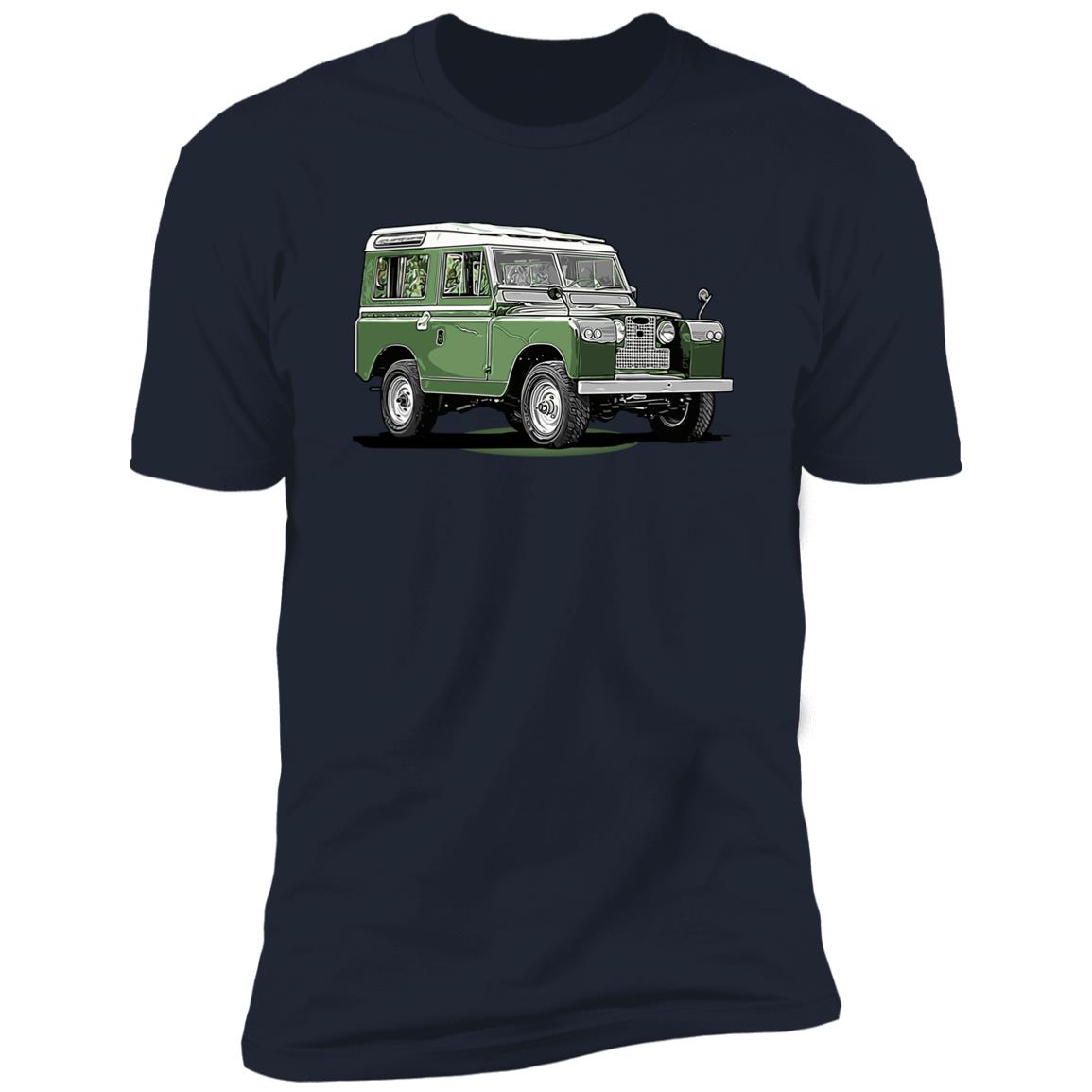 retro land rover Premium Short Sleeve T-Shirt - Image 11