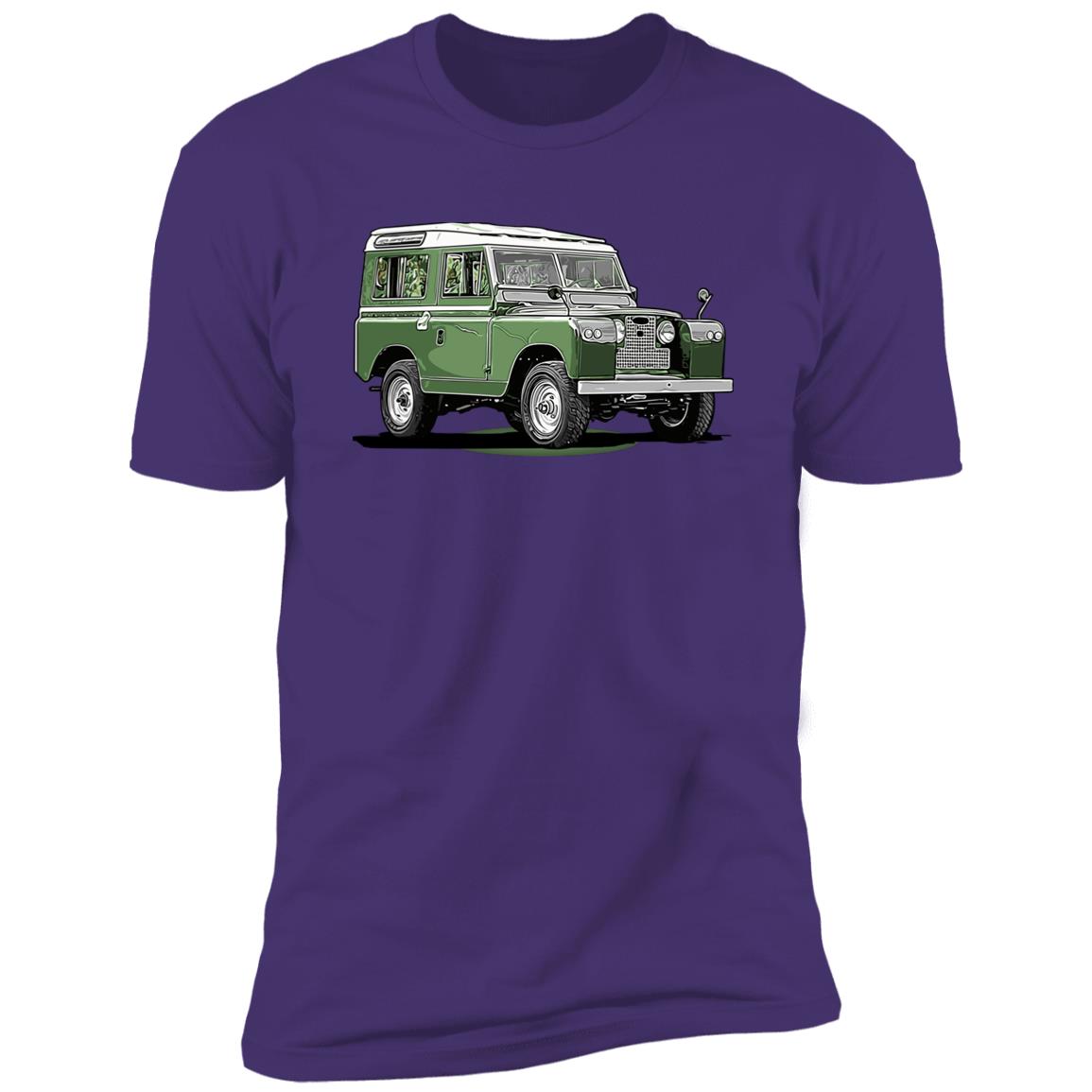 retro land rover Premium Short Sleeve T-Shirt - Image 13