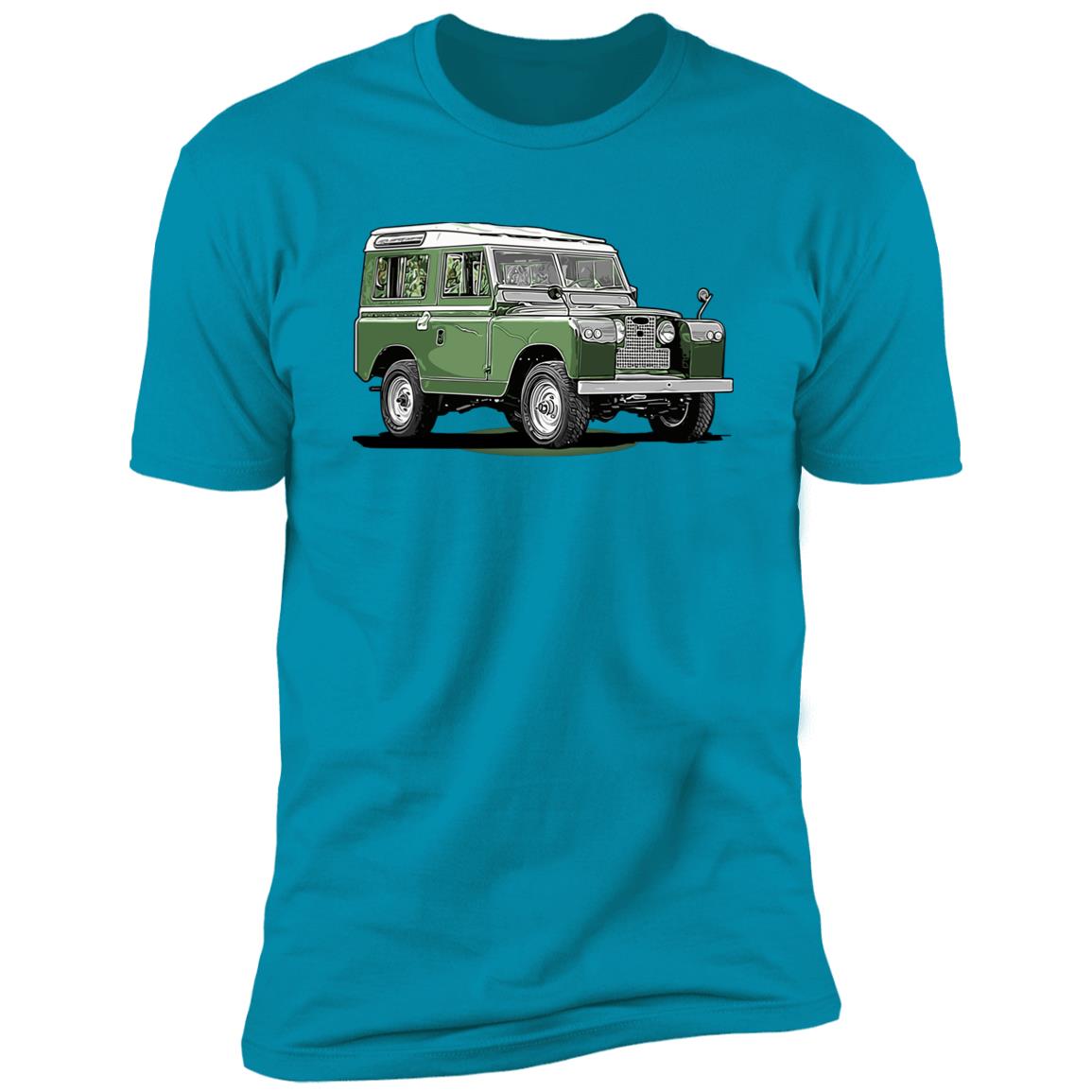 retro land rover Premium Short Sleeve T-Shirt - Image 14