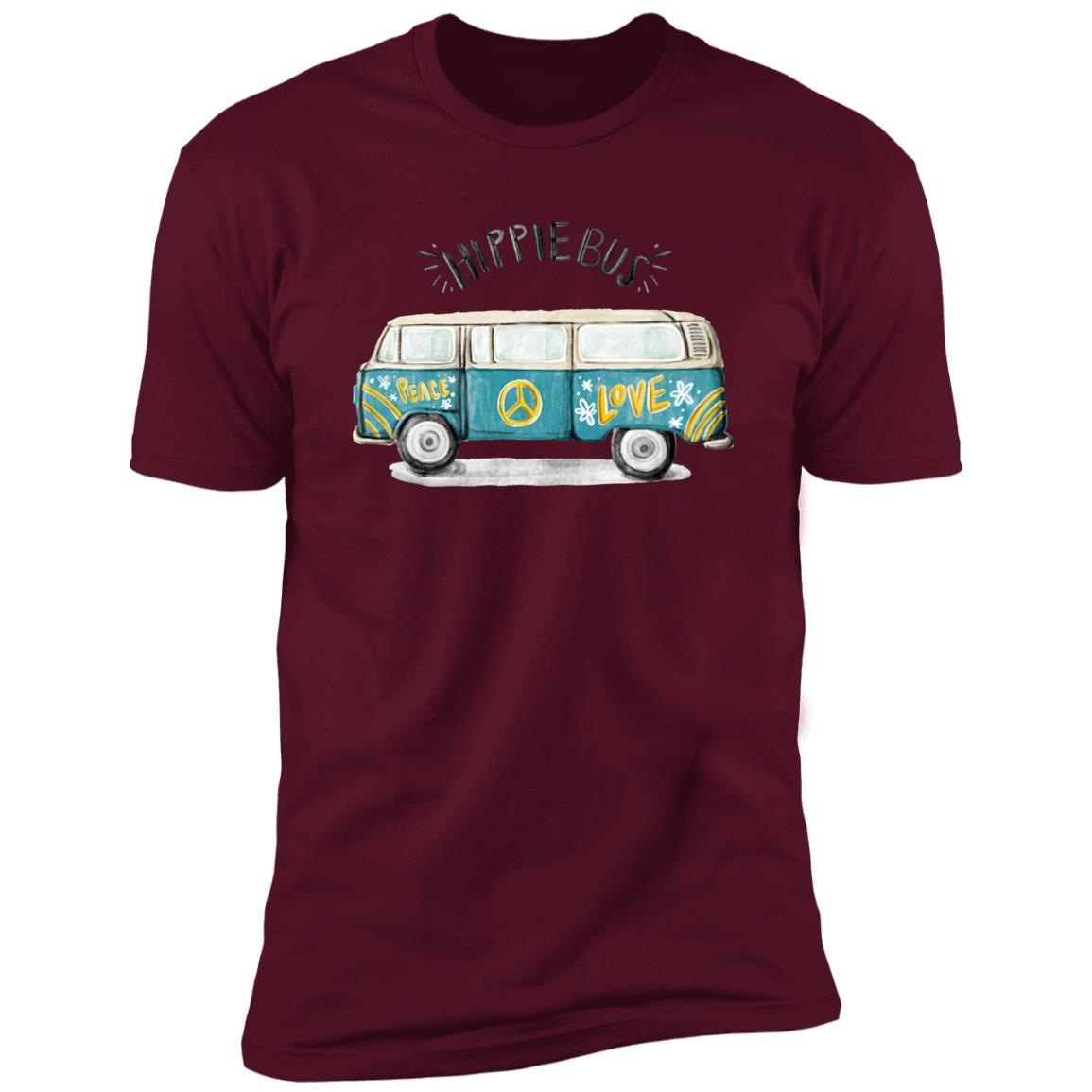 retro hippie bus Premium Short Sleeve T-Shirt - Image 5