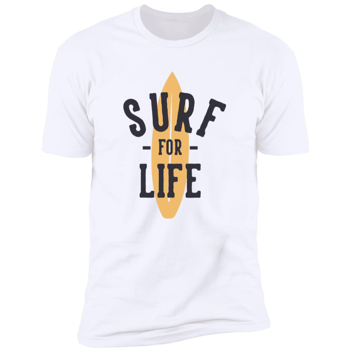 retro surf for life Premium Short Sleeve T-Shirt - Image 3
