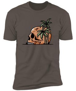 Alternative view of retro beach skull Premium Short Sleeve T-Shirt