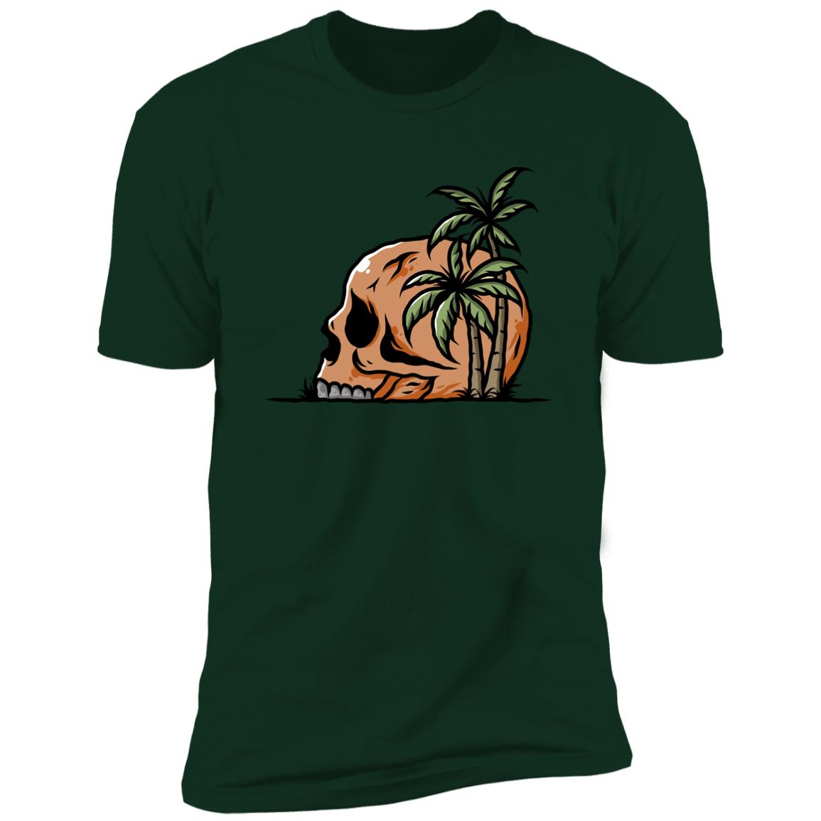 retro beach skull Premium Short Sleeve T-Shirt - Image 6
