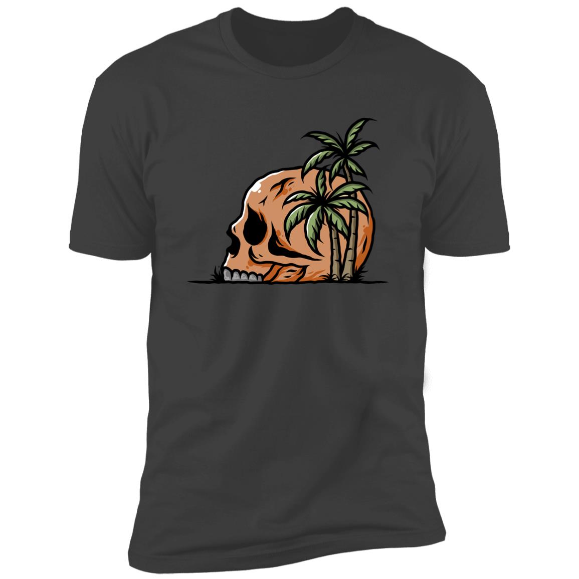 retro beach skull Premium Short Sleeve T-Shirt - Image 8
