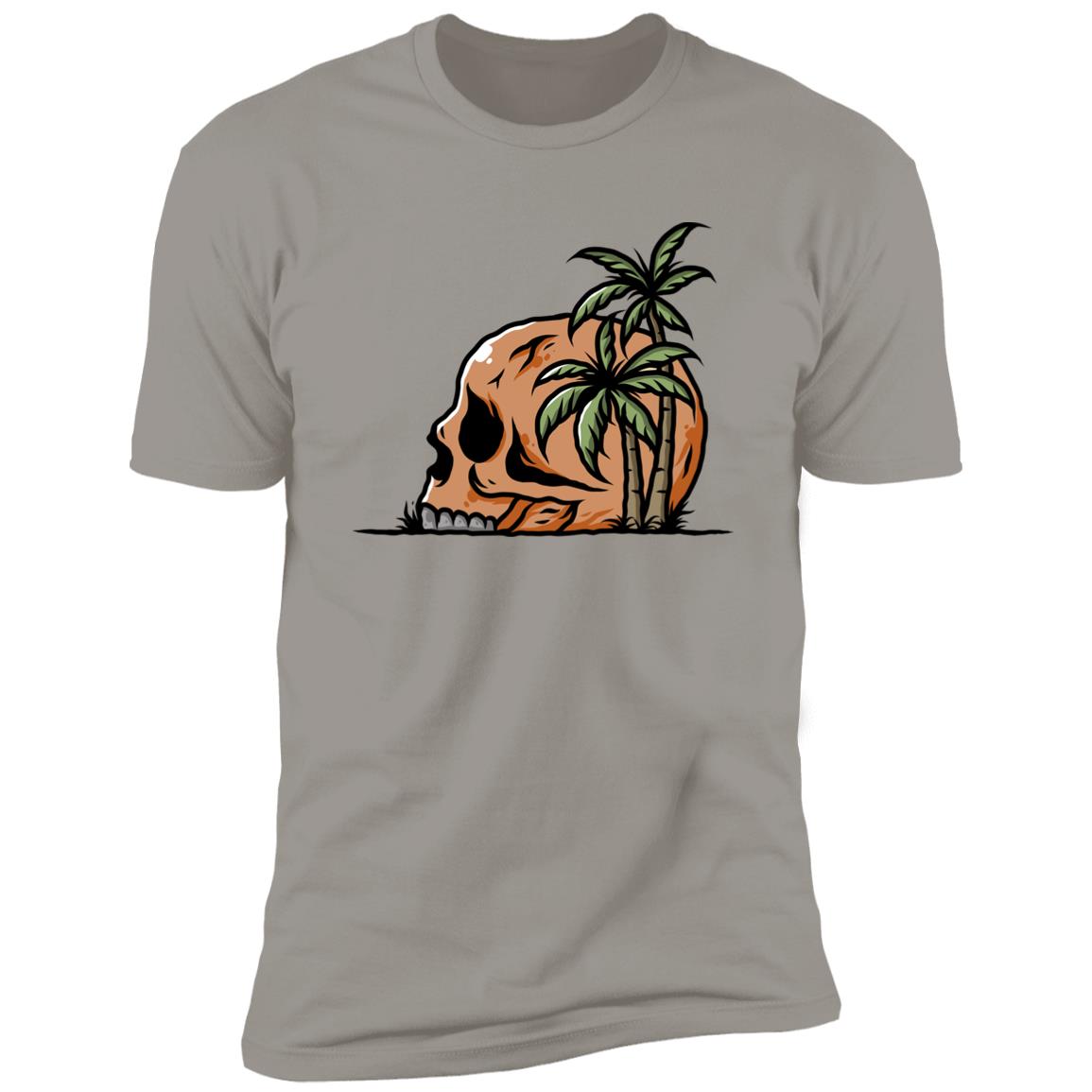 retro beach skull Premium Short Sleeve T-Shirt - Image 10