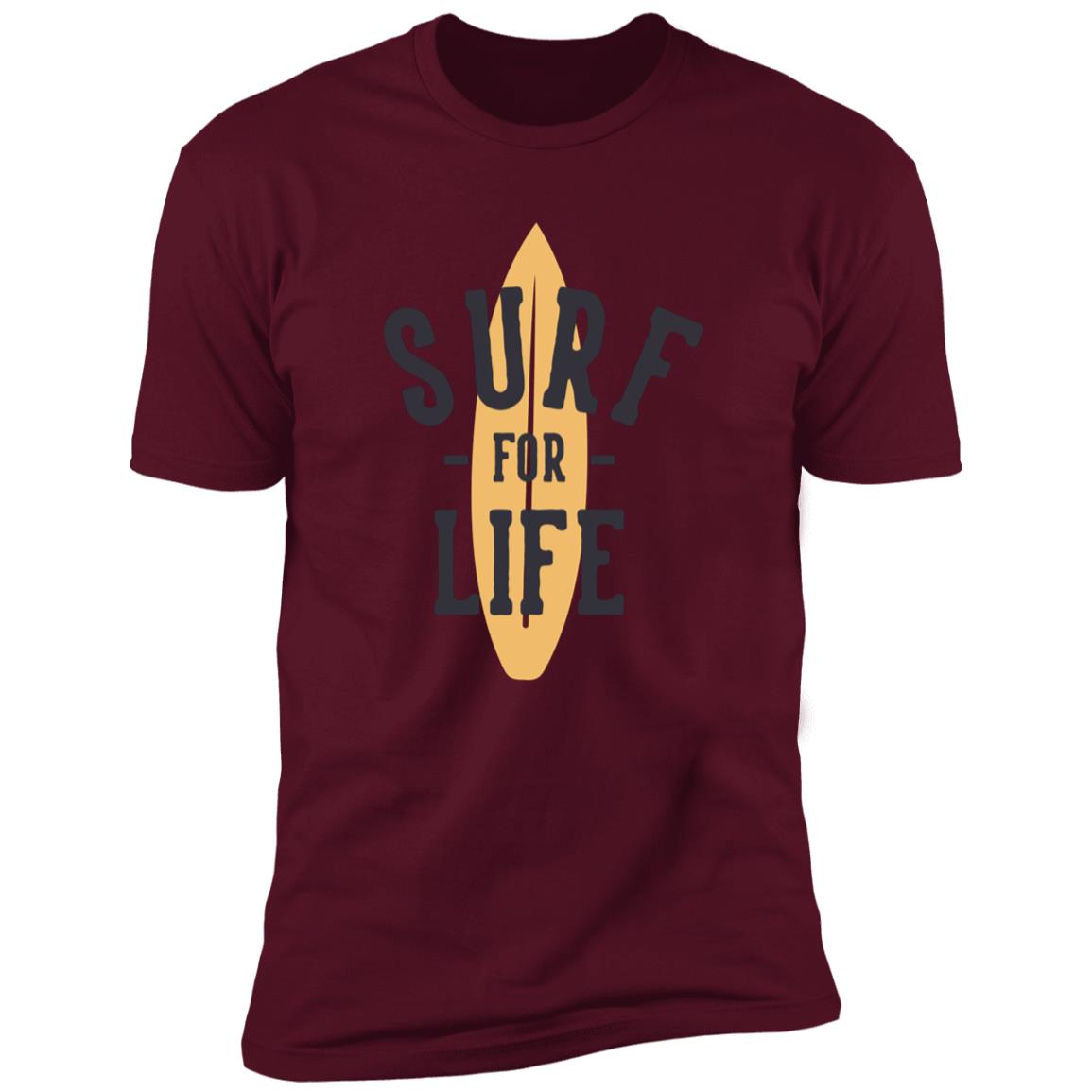 retro surf for life Premium Short Sleeve T-Shirt - Image 5