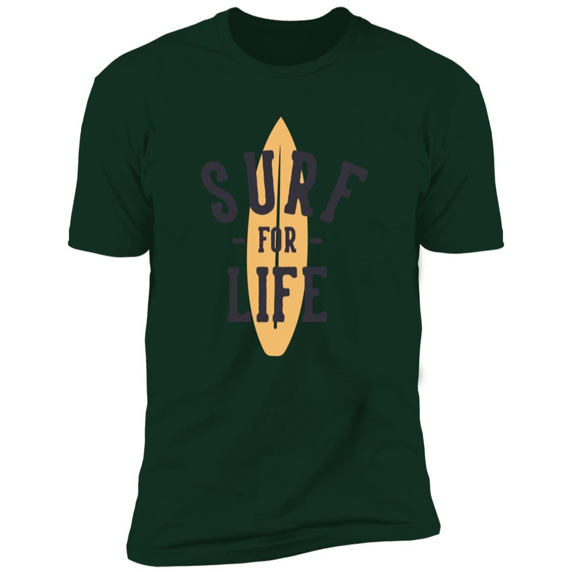 retro surf for life Premium Short Sleeve T-Shirt - Image 6
