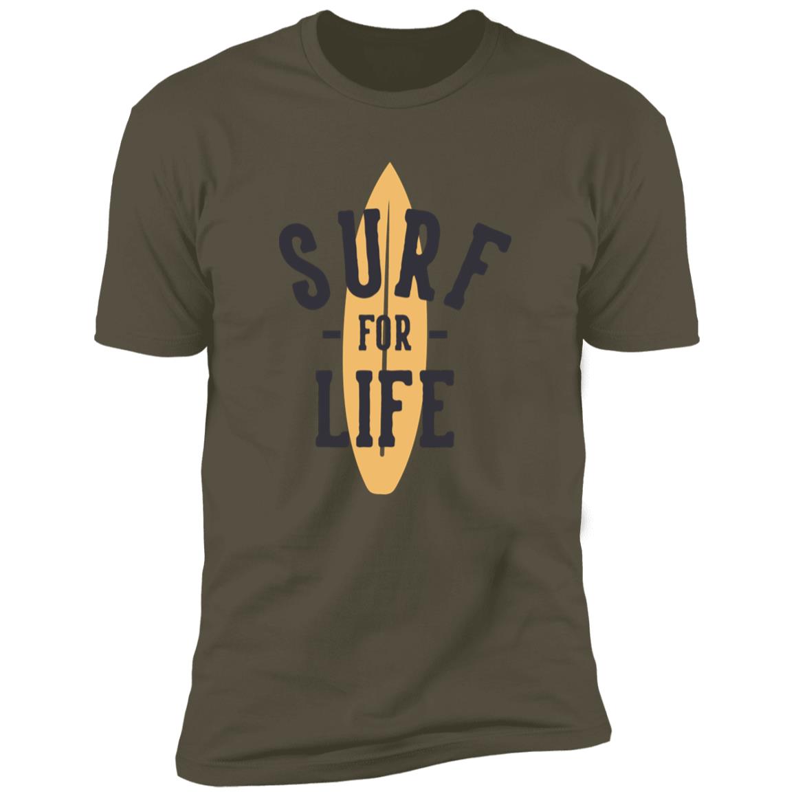 retro surf for life Premium Short Sleeve T-Shirt - Image 12