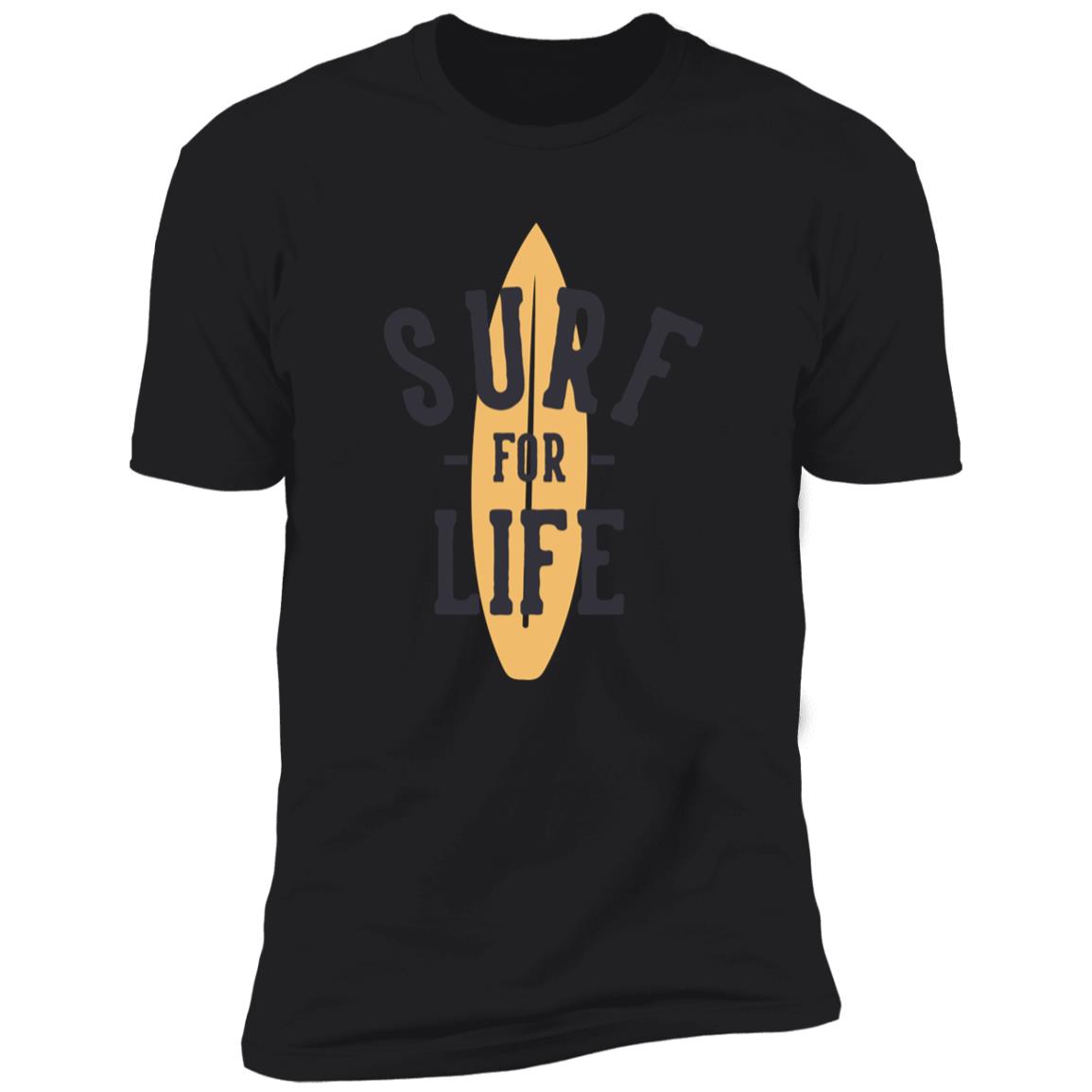 retro surf for life Premium Short Sleeve T-Shirt - Image 4