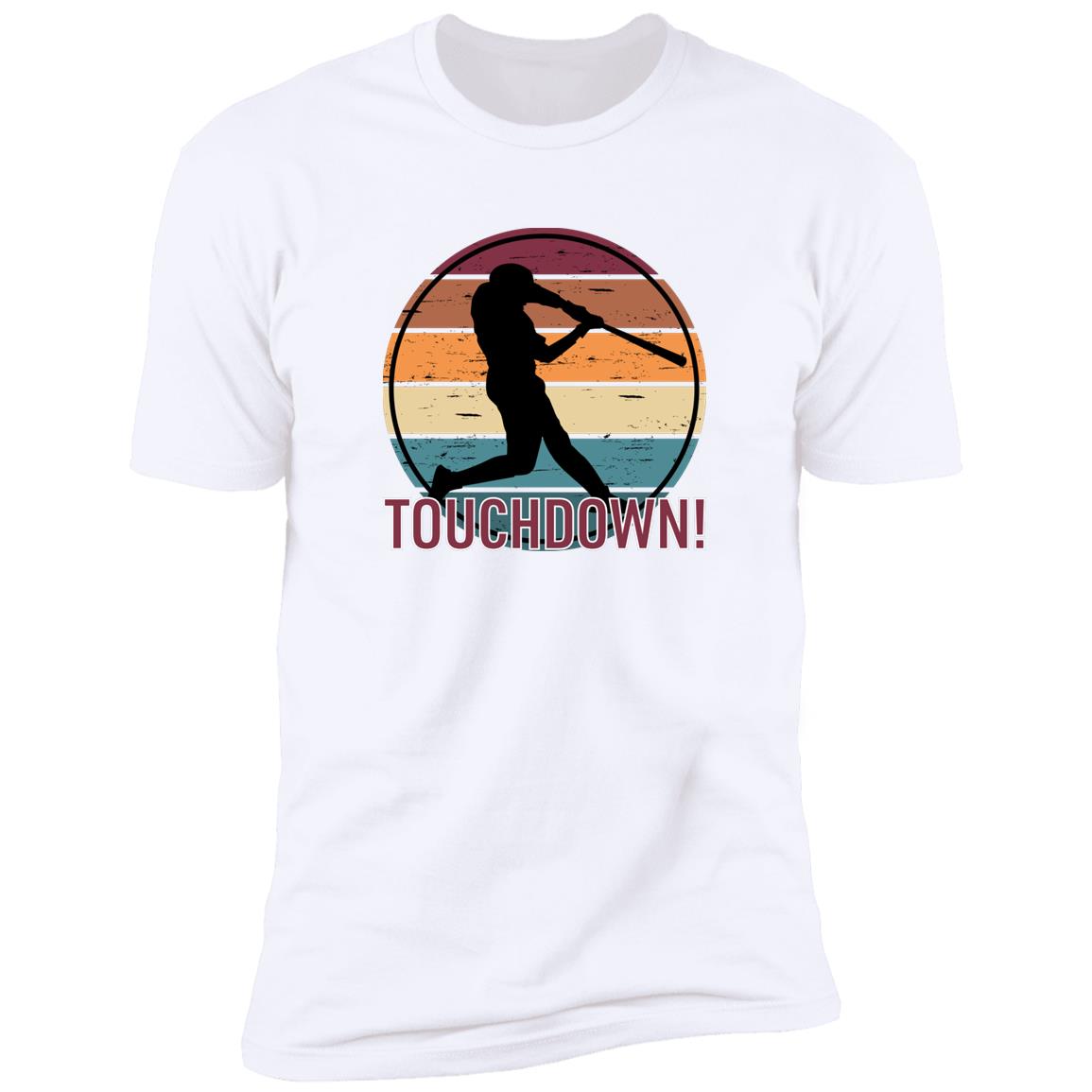 BASEBALL TOUCH DOWN Premium Short Sleeve T-Shirt - Image 3