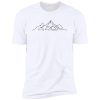 mountain line art black Premium Short Sleeve T-Shirt