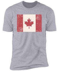Old Grunge Flag of Canada Premium Short Sleeve T-Shirt