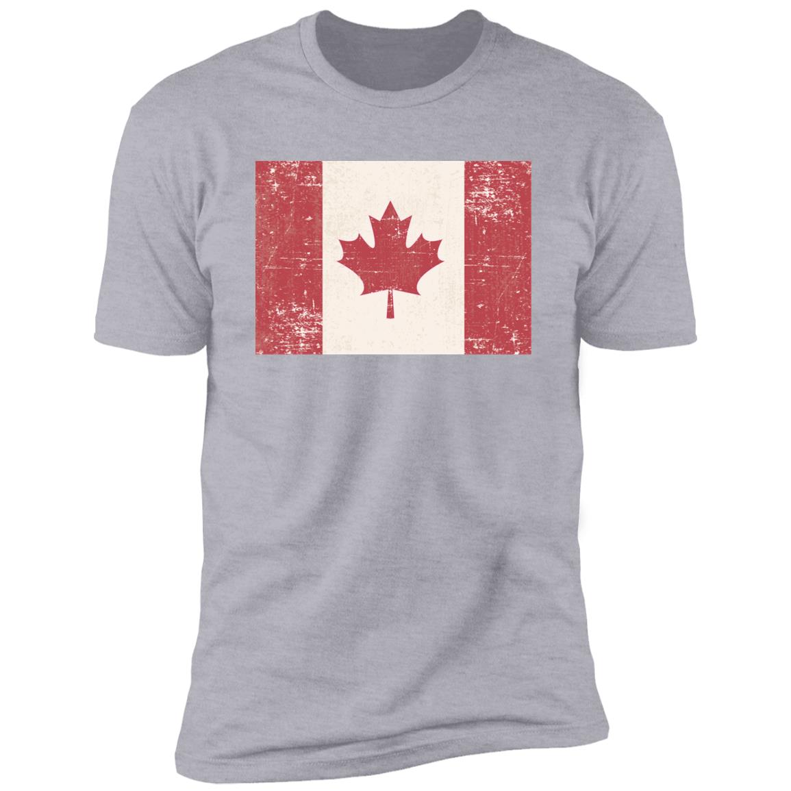Old Grunge Flag of Canada Premium Short Sleeve T-Shirt