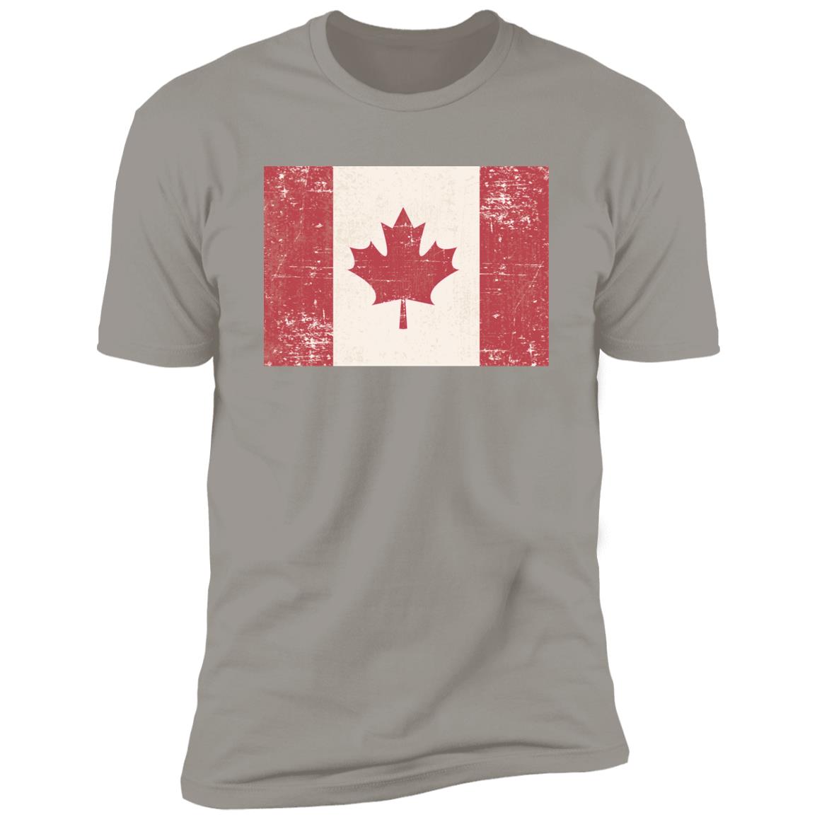 Old Grunge Flag of Canada Premium Short Sleeve T-Shirt - Image 10