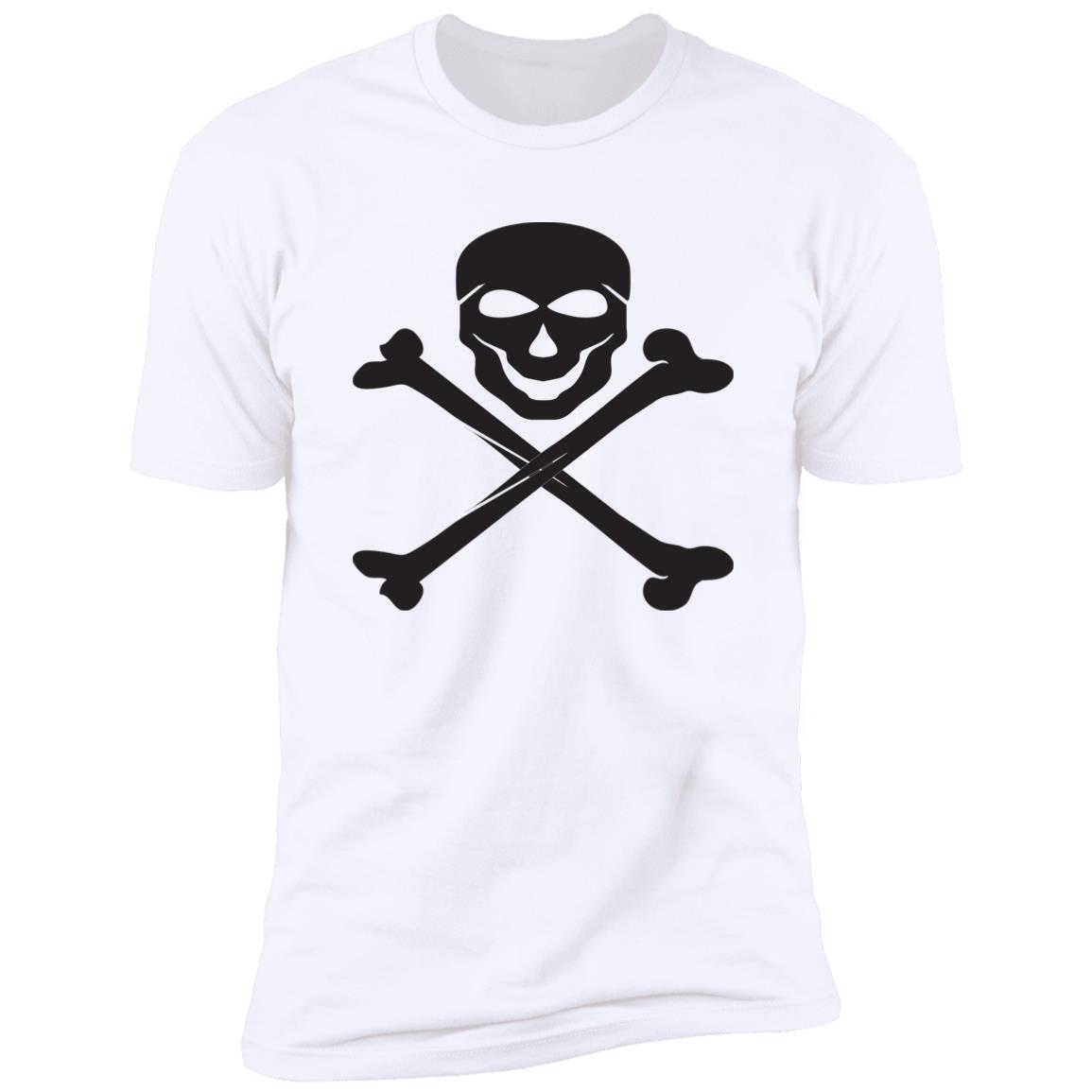 skull cross bones Premium Short Sleeve T-Shirt - Image 3