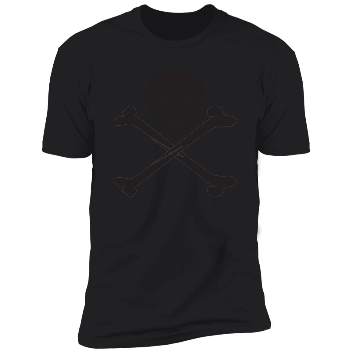 skull cross bones Premium Short Sleeve T-Shirt - Image 4