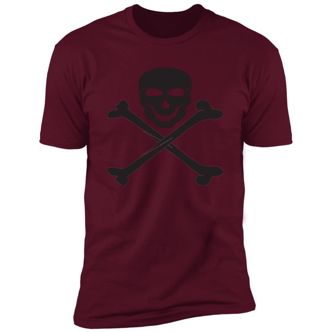 skull cross bones Premium Short Sleeve T-Shirt - Image 5
