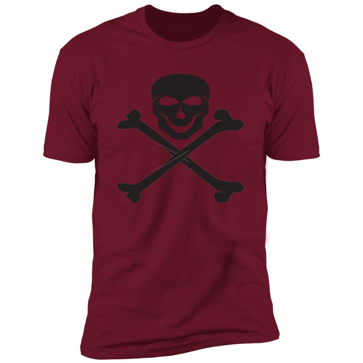 skull cross bones Premium Short Sleeve T-Shirt - Image 7